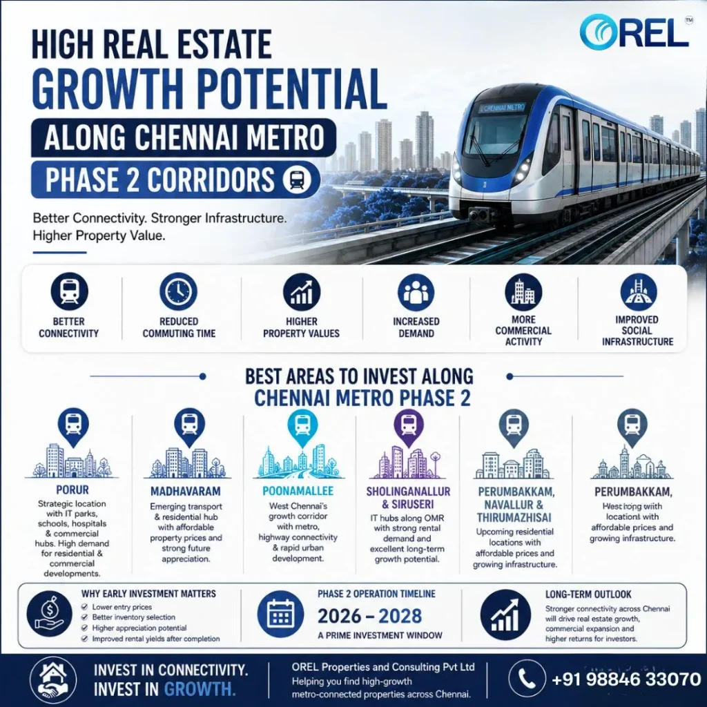 Chennai Metro Phase 2 Corridors