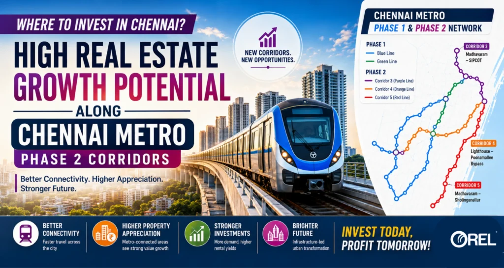 Chennai Metro Phase 2 Corridors